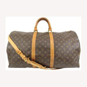 Louis Vuitton Monogram Keepall Bandouliere 55 Duffle Bag with Strap 83lk411s
